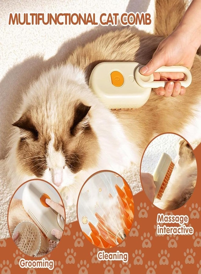 KINTIN Steam Brush for Cat Dog, 3 In 1 Steamy Pet Brush Silicone Comb USB Rechargeable Steaming Pet Hair Brush, Pet Grooming Brush for Cats - Image 4